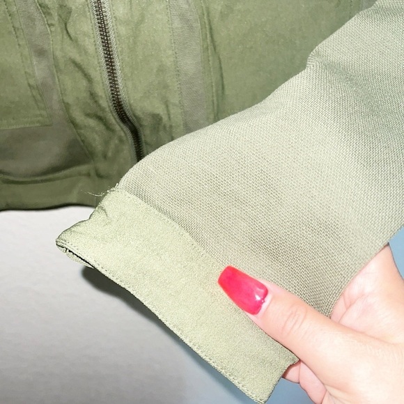 Banana Republic Olive Green Utility Zip Up Business Casual Jacket - Picture 7 of 9